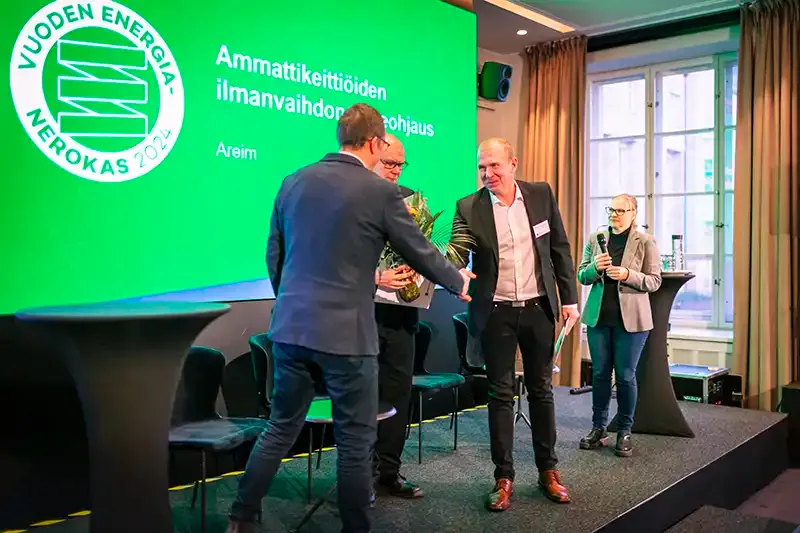 Areim og Safera under prisutdelingen Årets energigeni 2024