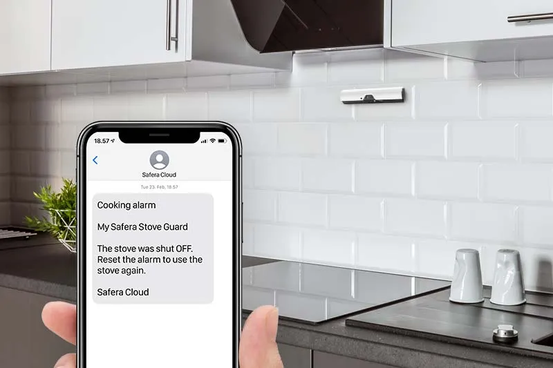 Safera Sense-spisvakt på väggen