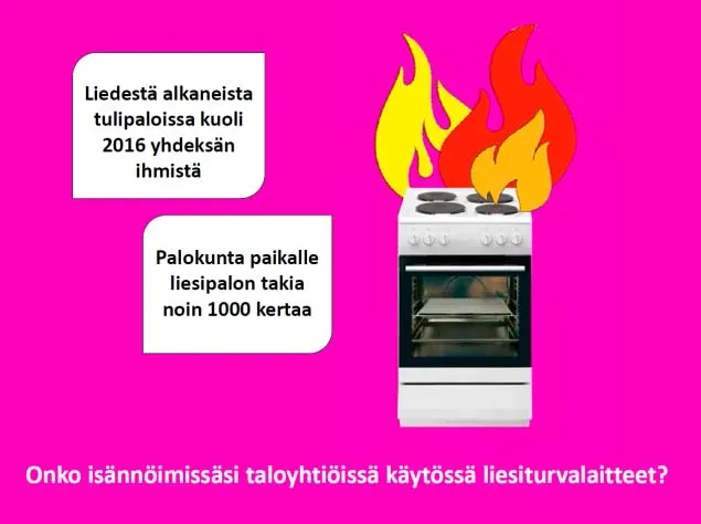 Tukes: Turvallisessa taloyhtiössä nämä asiat on huomioitu - liesipalot