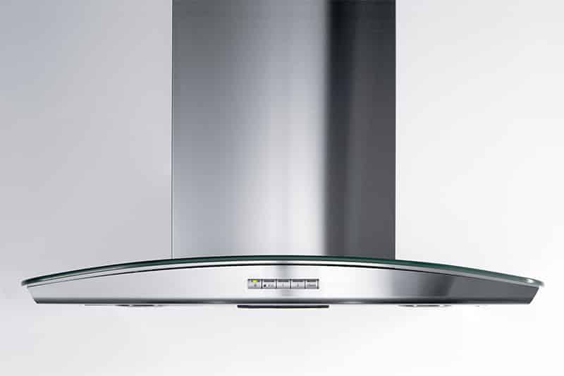 Safera Siro stove guard is discreetly integrated into a cooker hood