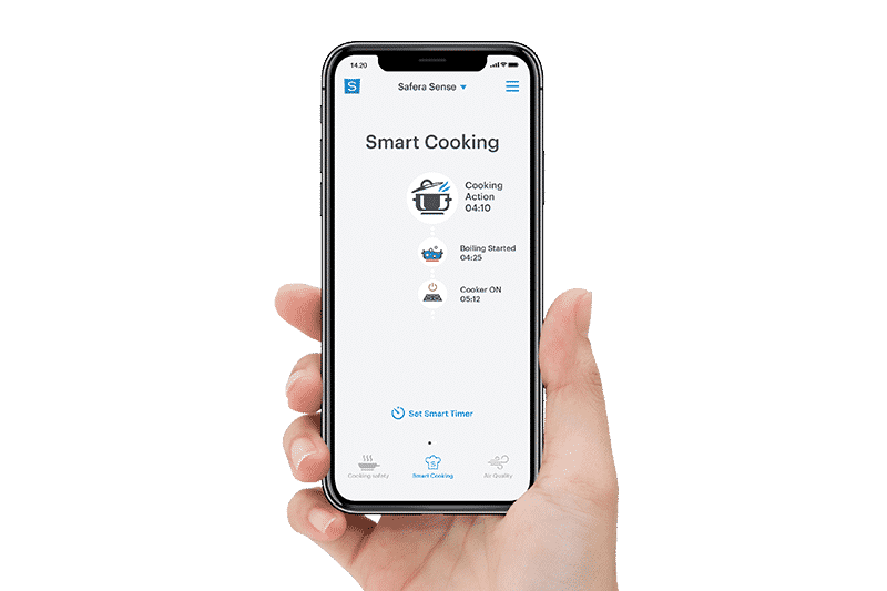 Safera Sense will also help you with cooking and it will set automatic timers for cooking